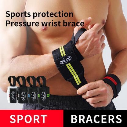Wristband Wrist Support Brace Straps Wrist Gym Wraps Bandage Fitness Gym Training Strength Weight Lifting Protective Equipment