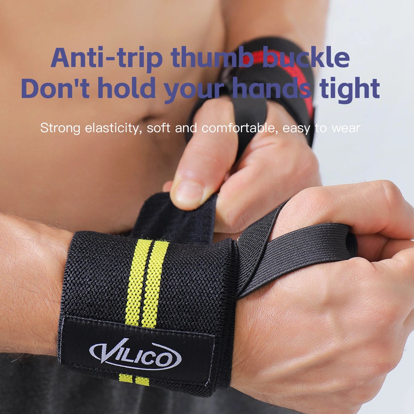 Wristband Wrist Support Brace Straps Wrist Gym Wraps Bandage Fitness Gym Training Strength Weight Lifting Protective Equipment