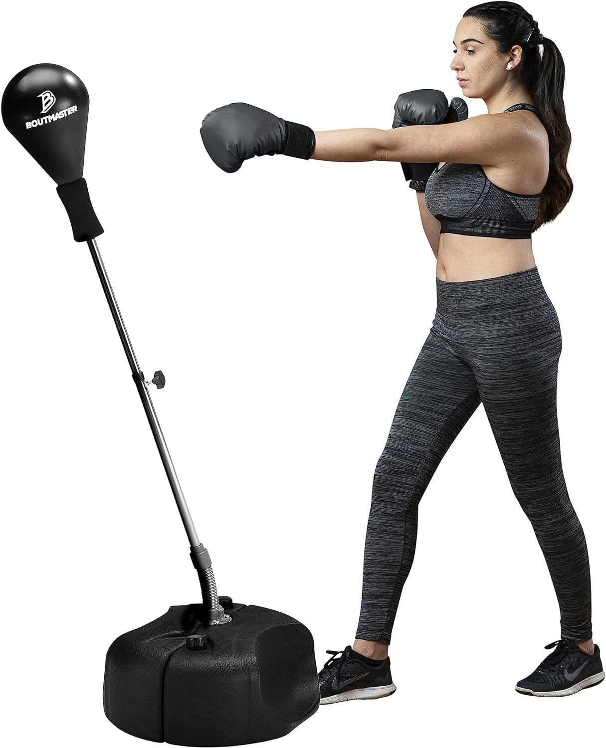 Techtools Punching Bag with Stand, Boxing Bag for Teens & Adults - Height Adjustable - Speed Bag for Training, Boxing Equipment, Stress Relief & Fitness