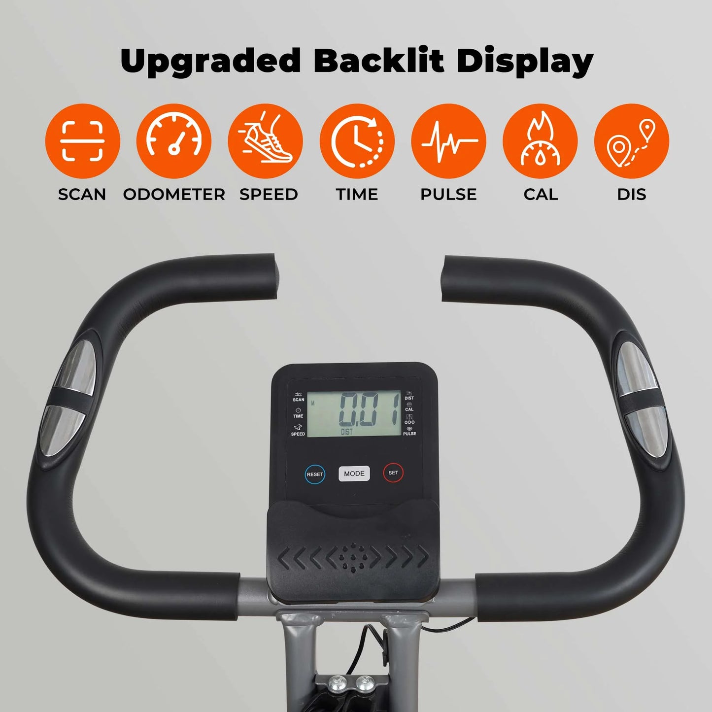 Folding Exercise Bike 3 in 1 Magnetic Stationary Recumbent Bike 10 Level Resistance for Home Use with Arm Resistance Bands