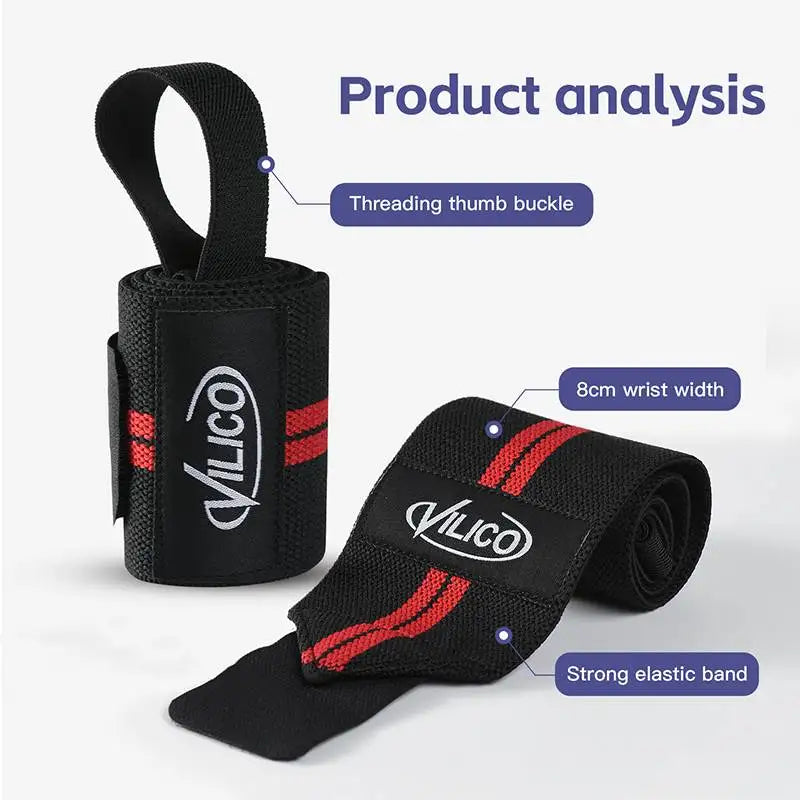 Wristband Wrist Support Brace Straps Wrist Gym Wraps Bandage Fitness Gym Training Strength Weight Lifting Protective Equipment